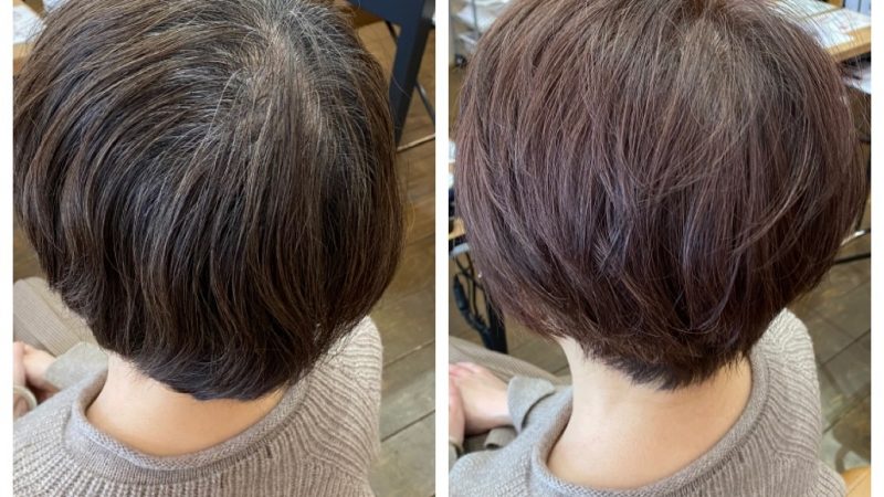 艶髪、明るい白髪染め!!