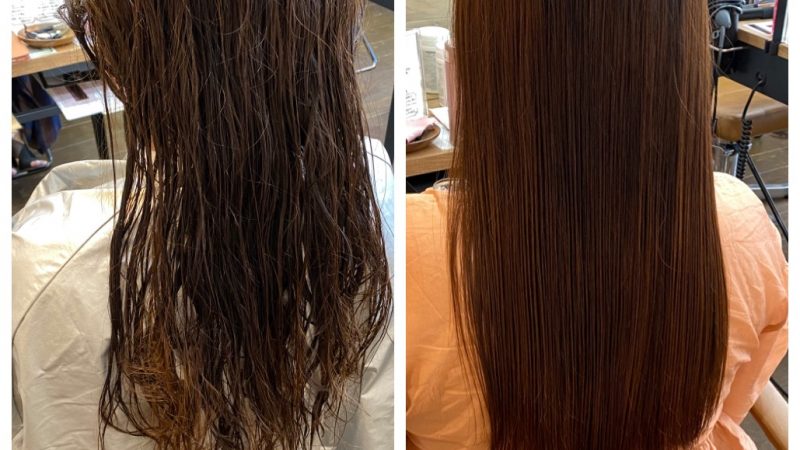 髪質改善ストレート。