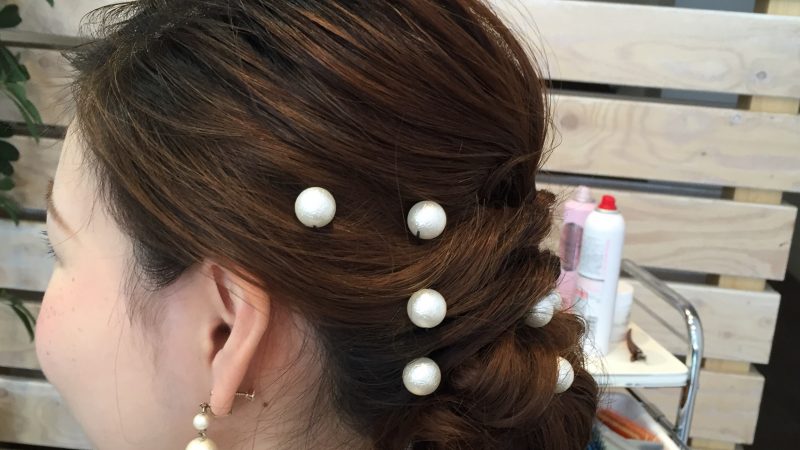 ヘアアレンジ、くるりんぱ